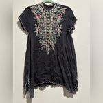 Johnny Was  Charcoal Tunic with Floral Embroidery Photo 2