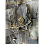 Arizona Womens Denim Jacket vintage Dark washed Jacket L LOVE NOT WAR lining Photo 5