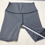 Alo Yoga  Black and White Athletic Biker Shorts Micro Houndstooth Size S Photo 7