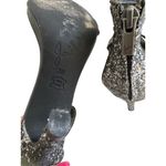 Joie  Pewter Silver Metallic Glitter Dress Heels Size 36 Photo 6