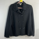 Coldwater Creek Womans Size 1X Black Double Breasted Cardigan Sweater Photo 0