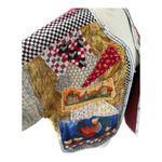 Handmade  Farm themed patchwork quilt coat L/XL Photo 6