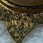 Avon Solid Perfume Jewelry Pin Brooch Puffed Leaf Gold Tone Faux Pearl Accent Photo 9