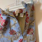 Talbots Vintage  Women's Blue Floral Print Cropped Stretch Pants Size 18 Trousers Photo 7