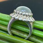 Sterling Silver Vintage 925 Signed  Chalcedony Natural Stone Ring Size 6.5 Photo 1