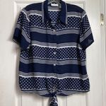 Alfred Dunner Petite  blue and white with stars Blouse Photo 1