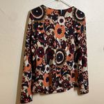 Retro Boho Floral Print 70s style top size XL Photo 8