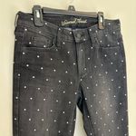 Universal Threads Universal Thread Mid Rise Skinny Black Polkadot Jeans Size 4/27R Photo 2