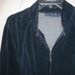 Jane Ashley LP Deep Aquamarine Blue Velour Jacket Petite Photo 3