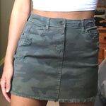 Camo Denim Mini Skirt Green Photo 0