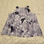 Ellen Tracy Women’s Purple Pleated Blouse Size Large Photo 7