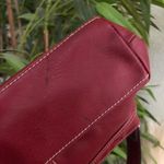 90s/2000s Y2K Vintage Burgundy res leather shoulder hand bag purse. #whimsygoth #grunge #tomantic #coquette #western boho Photo 3