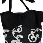 White House | Black Market  Women's Halter Neck Floral Dress Size 8 Black Photo 4