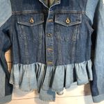 NWT Sea New York Two Tone Peplum Denim jacket Blue Photo 5