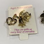 Lot Of 2 Religious Brooch Pins Guardian Angel Young At Heart / Mary Photo 6