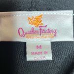 Quacker Factory Black Zip Hoodie Gold Anchor Rhinestone Nautical Jacket Size M Photo 3