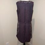 Suelas Linen Cotton Blend Sleeveless Shift Dress Purple Gray Size Euro 40/US 10 Photo 4