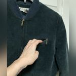 Chaus Petite Black Bomber Corduroy Zip Up Jacket Size 12 Photo 5