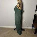 Azazie  OLLIE Stretch Olive Green Sheath Ruched Stretch Chiffon Dress size A10 Photo 9