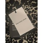 Who What Wear NWT  Women's Animal Print Black Sleeveless Ruffle Trim Dress SZ XS Photo 5