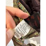 AERIN ROSE Green Multicolored Halter Tie Neck Gold Accent Swimsuit Top size 32D Size M Photo 9