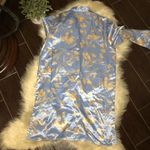 Bed of roses satin baby blue/pink button up nightgown sz medium Blue Photo 3