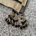 Embroidered party wear Indian long gown anarkali kurta 3 piece set Black Photo 8