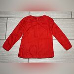 J.Crew Top Womens Size 00 Petite Linen Tunic Red Photo 4