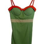 Ark & Co. Rib Contrast Bust Strappy Dress Green Large Photo 0