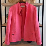 Tahari Arthur S. Levine Linen Blend Pink Blazer, 16 Photo 0