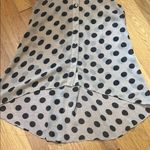 Sans Souci Polka Dot Asymmetrical Sleeveless Button Blouse Photo 4
