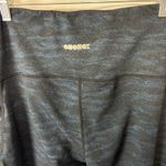 Womens Ododos Size 2X Blue Black Print Crop Fit Athletic Leggings High Rise Photo 4