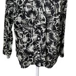 Mille NWT Florian Floral Top Women’s Size XS Black Hibiscus Button Front Blouse Photo 3