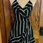 Lydelle Black Stripes summer ruffled mini dress Photo 6