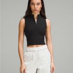 Lululemon Black Sleeveless Zip-Up Women's Top Open Back Photo 1