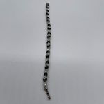 Monet Tennis Bracelet Silver Tone with accent Onyx and Crystals Black Photo 3