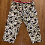 Disney Minnie Mouse Animal Print Pajama Pants Sleepwear Size Large 12-14 Photo 1