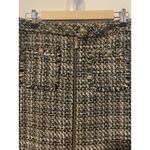 Karl Lagerfeld Paris Tweed Mini Skirt Black Beige Gold Accents Size‎ 12 Photo 1