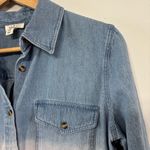 Tribal Jeans Blue and Pink Ombre Denim Shirt Size S Photo 1