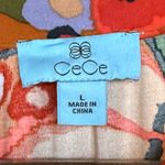 CeCe Orange Floral Short-Sleeve Babydoll Dress Sz L Photo 8