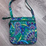 Vera Bradley  Green Paisley Crossbody Bag Purse Quilted Purple Photo 1