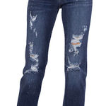 Judy Blue Jeans Boyfriend Fit Women's Size 11/30 Distressed Denim Bleach Splash Photo 0