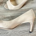 Max Mara Nude Leather Open Toe Heels EU Size 39 Photo 6
