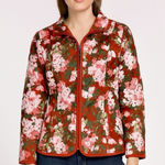 Lands' End  Quilted Packable Pink Floral Print Primaloft Jacket Size XS 2-4 NWOT! Photo 0