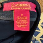 Catherine Malandrino  Size 8 Navy Pencil Skirt‎ Gold Zipper Front Stretch Photo 4