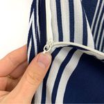 Show Me Your Mumu Eli's Wide Leg Striped Trousers Navy Blue White M Photo 7