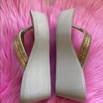 SO Stylish  Beige Flip-Flops with Rhinestone Straps Photo 3