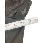 Torrid 3X Black Star Mesh Sweetheart Peplum Blouse Sheer Sleeves Goth Date Night Photo 8