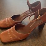 Gianni Bini Gianna Bini Caramel Brown Leather Pumps - size 7 Photo 5