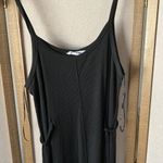 Double Zero  Classic Black tank style ribbed jumpsuit, medium Photo 2